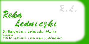 reka ledniczki business card